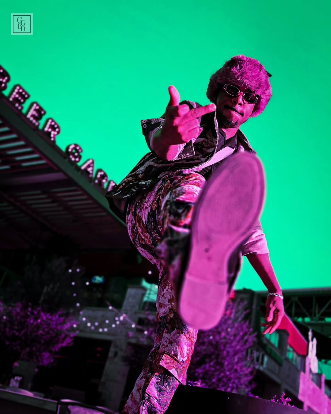 Vivid neon fashion portrait by GoatGod.ByDesign
